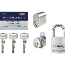 Clearance Abus NX21 LÅSESÆT NIKKEL SÆT