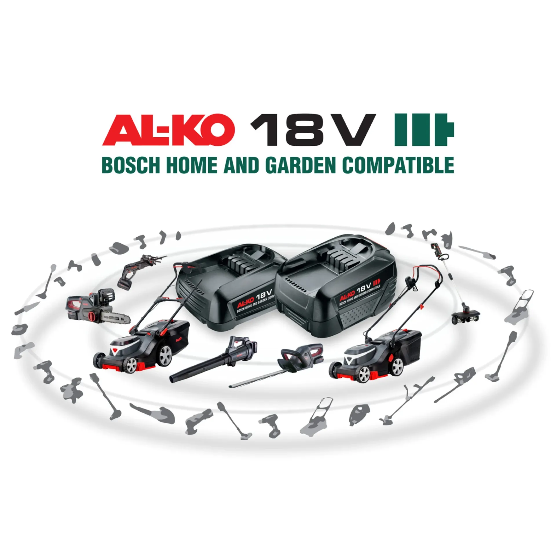 Clearance AL-KO 18V (BOSCH H&G) CS 1825 KÆDESAV BATTERI 25 UDEN BATTERI OG LADER
