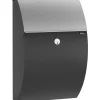 Clearance Allux 7000 POSTKASSE SORT/RUSTFRIT STÅL