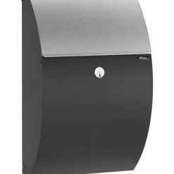 Clearance Allux 7000 POSTKASSE SORT/RUSTFRIT STÅL