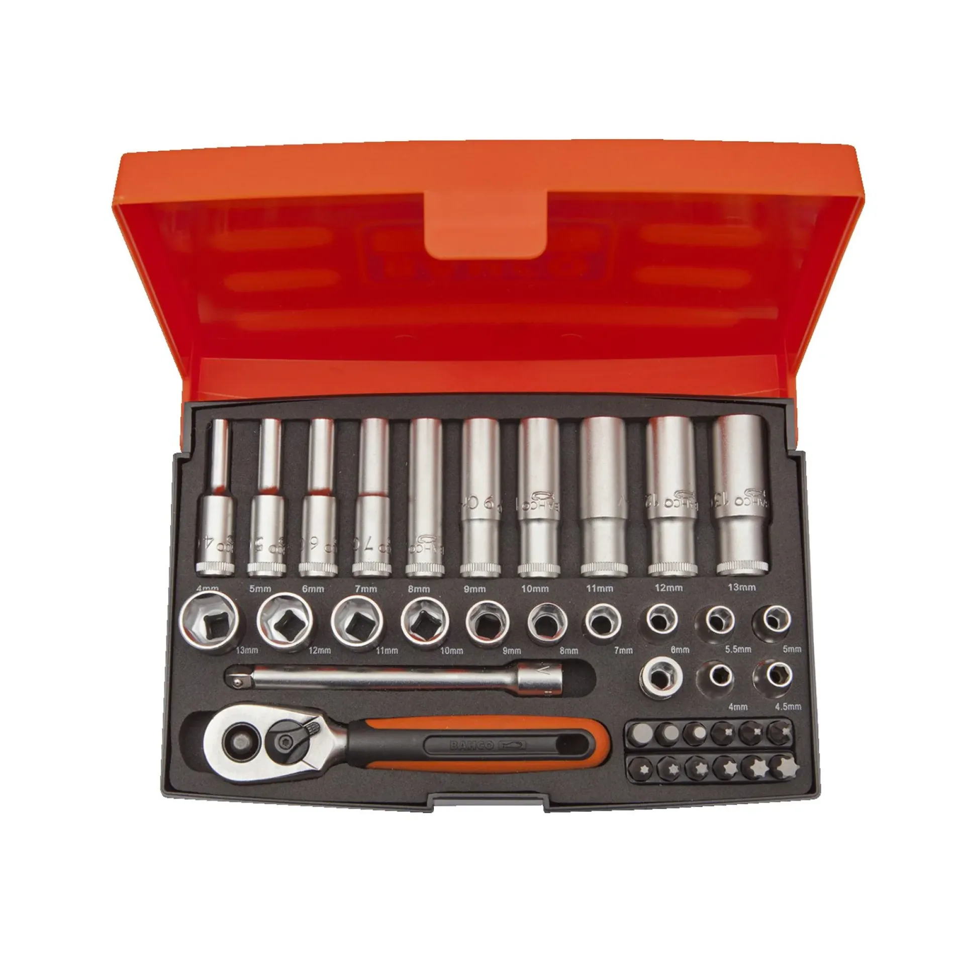 Sale Bahco TOPNØGLESÆT 1/4" 37 DELE