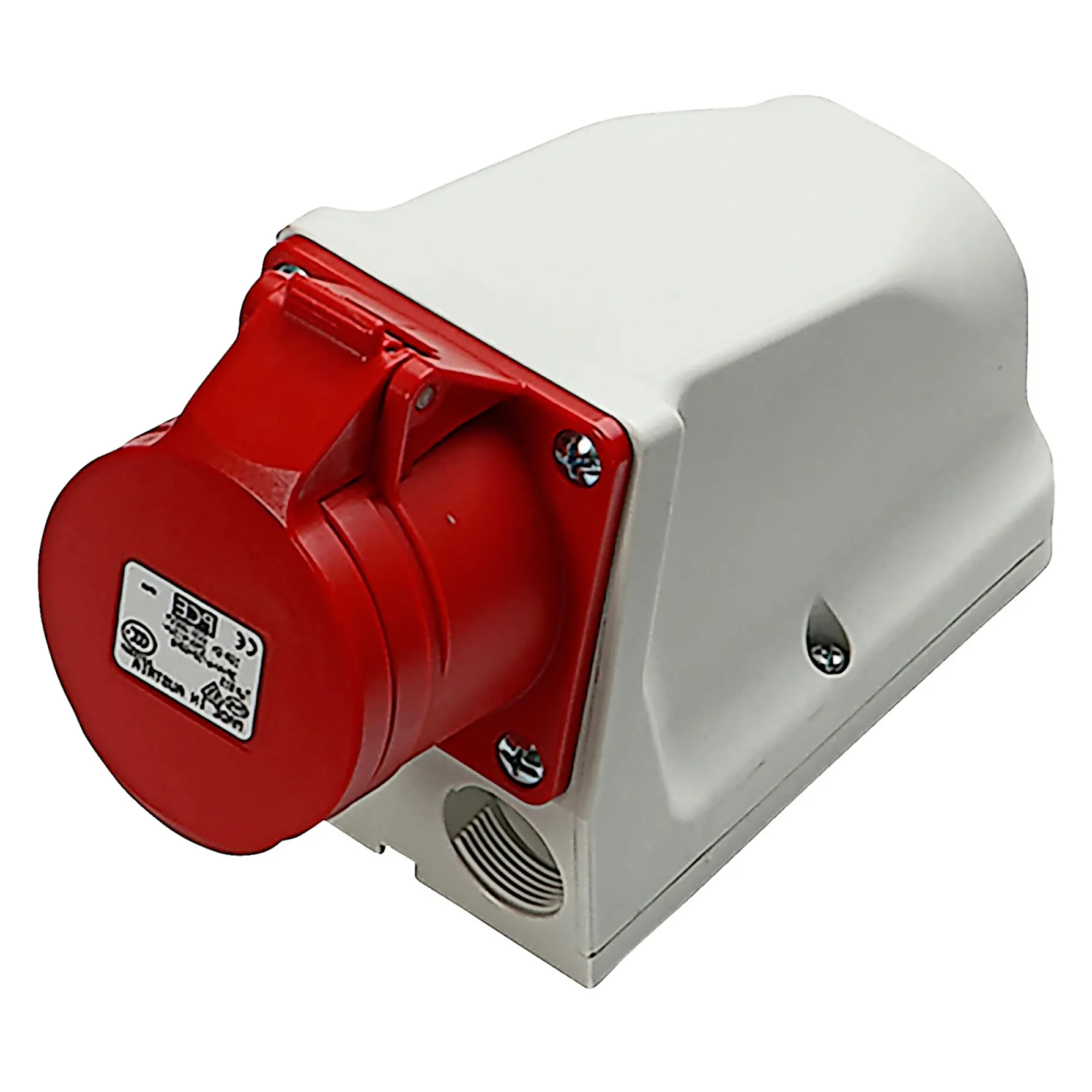 Outlet BLUE ELECTRIC CEE 400 VOLT - 16A VÆGUDTAG HVID/RØD