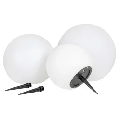 Online Boligindretning SÆT AF 3 SOLCELLE LAMPE HVID/SORT 0 0