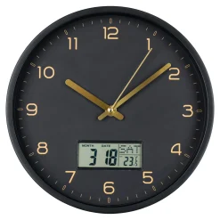 Discount Boliginteriør BOLIGINTERIØR DIGITALT DISPLAY SORT VÆGUR Ø25 CM