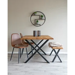 Best Boliginteriør BOLIGINTERIØR FREJA SPISESTOL BRUN/SORT 88 X 47 X 55 CM