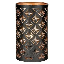 Clearance Boliginteriør BOLIGINTERIØR LED CARSTEN LANTERNE Ø12 CM SORT/KOBBER
