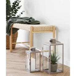 New Boliginteriør BOLIGINTERIØR METAL LANTERNESÆT H25/H35 CM BEIGE