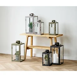 Sale Boliginteriør BOLIGINTERIØR METAL LANTERNESÆT H25/H35 CM GRØN
