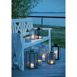 Discount Boliginteriør BOLIGINTERIØR METAL LANTERNESÆT H25/H35 CM SORT
