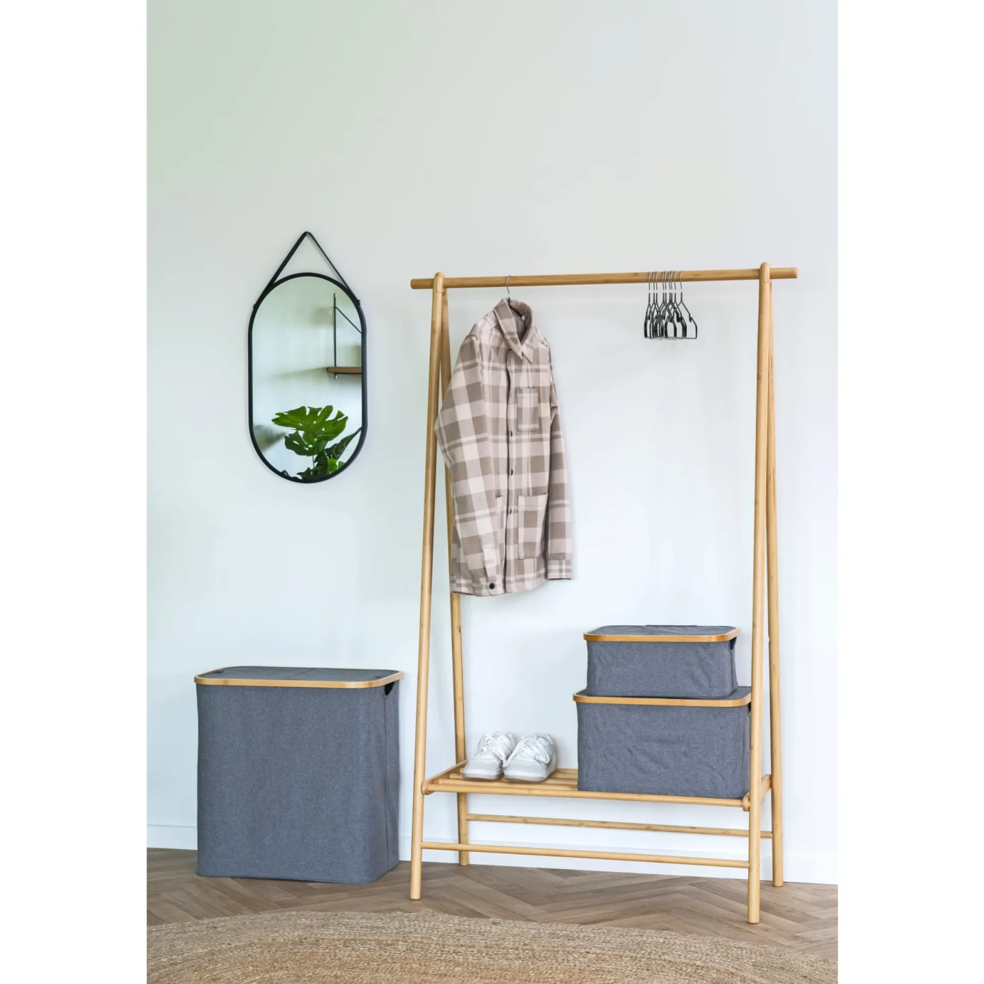 Clearance Boliginteriør BOLIGINTERIØR PU STROP SPEJL 35X60X2 CM