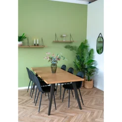 Discount Boliginteriør BOLIGINTERIØR SPISEBORD SILDEBENSMØNSTER NATUR 90 X 200 CM