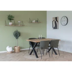 Outlet Boliginteriør BOLIGINTERIØR SÆT SPISEBORD INKL. 4 STOLE EG 95 X 140 CM