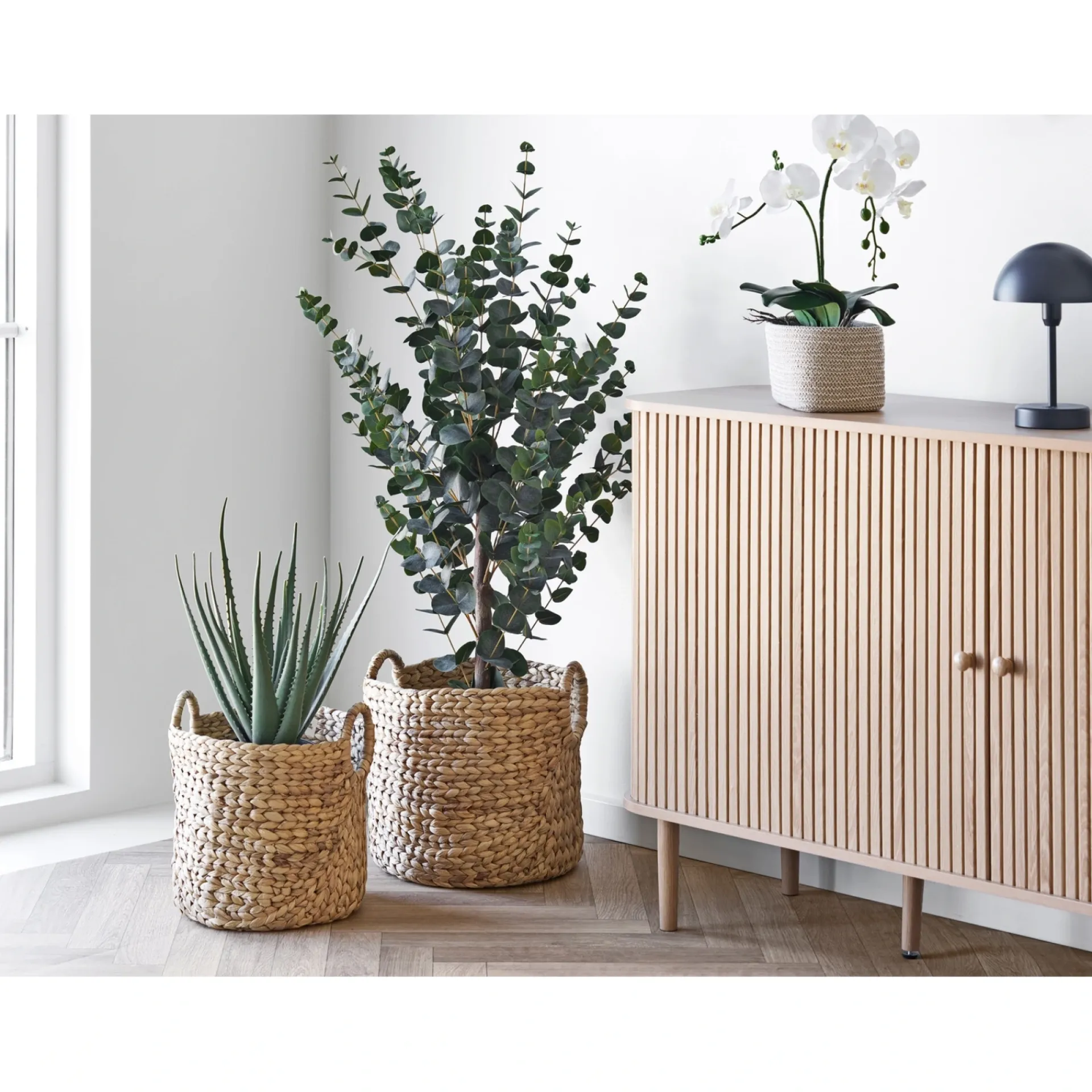 Best Boliginteriør BOLIGINTERIØR VANDHYACINT KURVESÆT NATUR H30/H35 CM