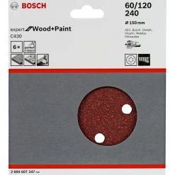 Discount Bosch C430 EXPERT SLIBERONDEL Ø150 MM K60; K120; K240 6 STK