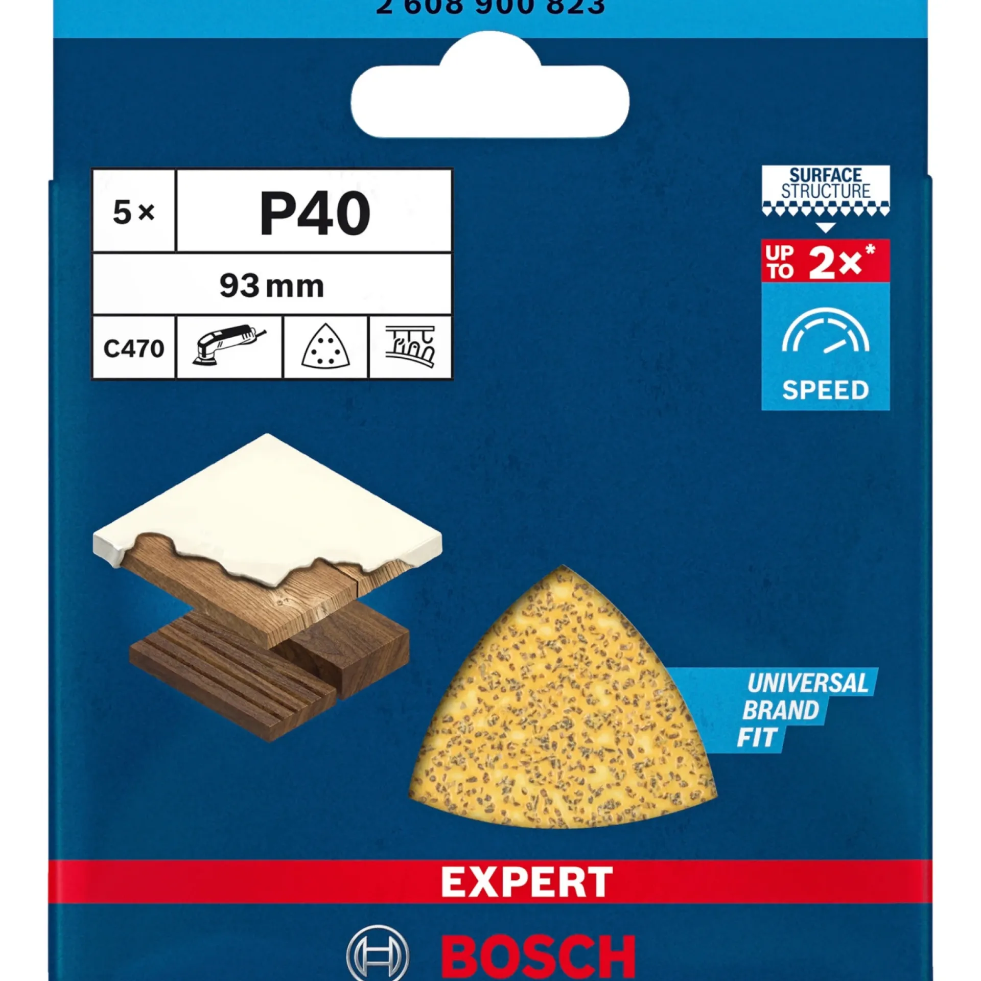 Hot Bosch EXPERT C470 DELTA 93MM GROV SLIBEBLAD 40 5 STK