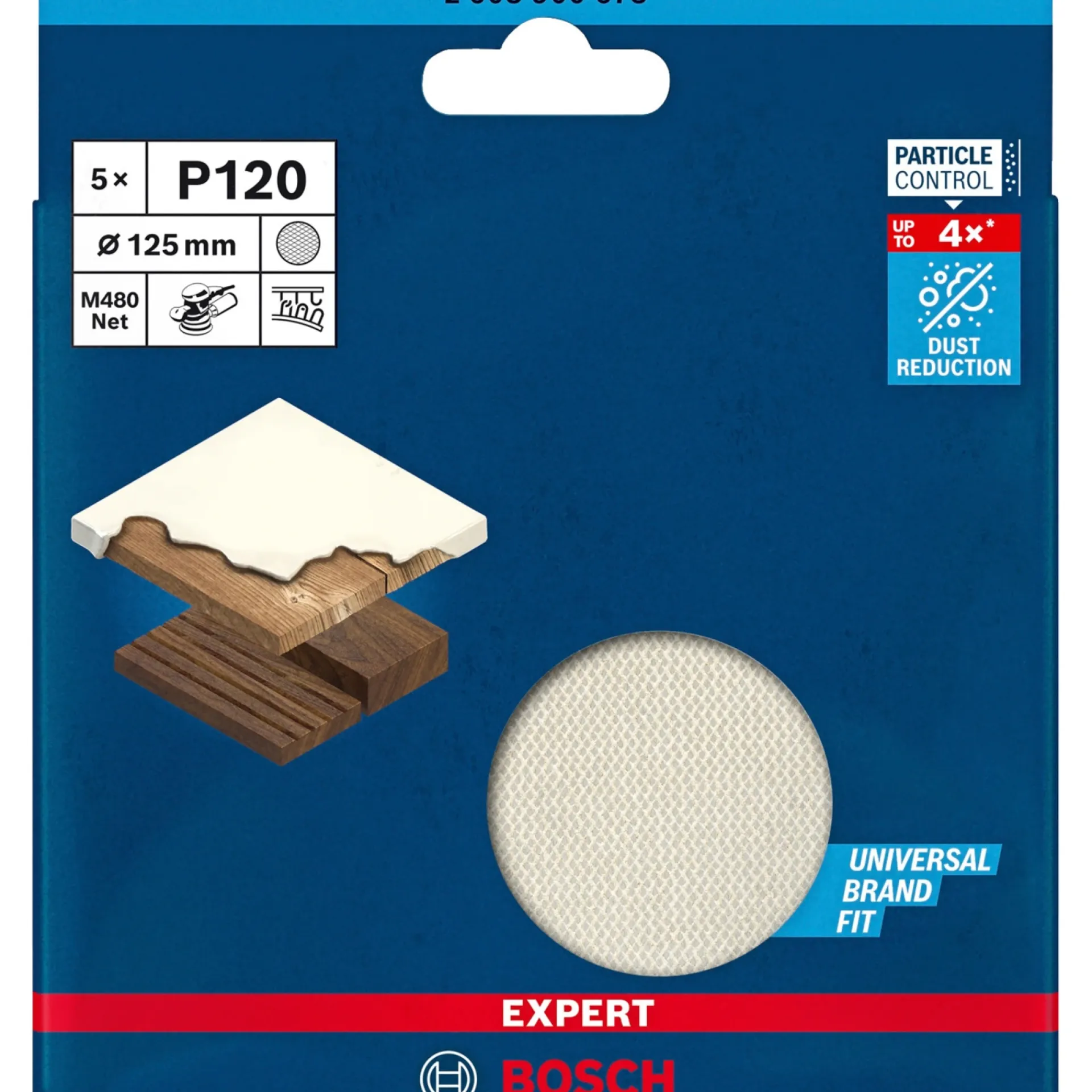 Clearance Bosch EXPERT M480 MELLEM SLIBERONDEL Ø125 MM 120 5 STK