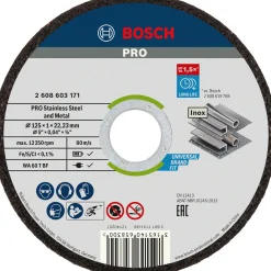 Outlet Bosch LIGE INOX, 1,0MM SKÆRESKIVE 125MM 10 STK