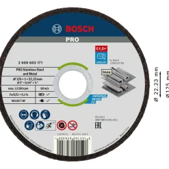 Outlet Bosch LIGE INOX, 1,0MM SKÆRESKIVE 125MM 10 STK