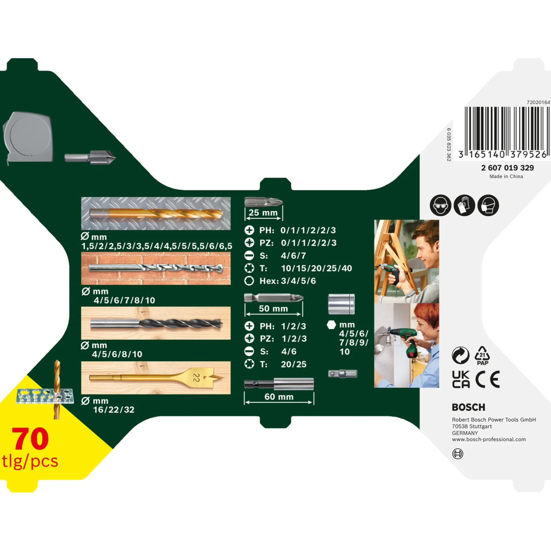 Hot Bosch PROMOLINE 2607019329 BOR-/BITSSÆT 70 DELE