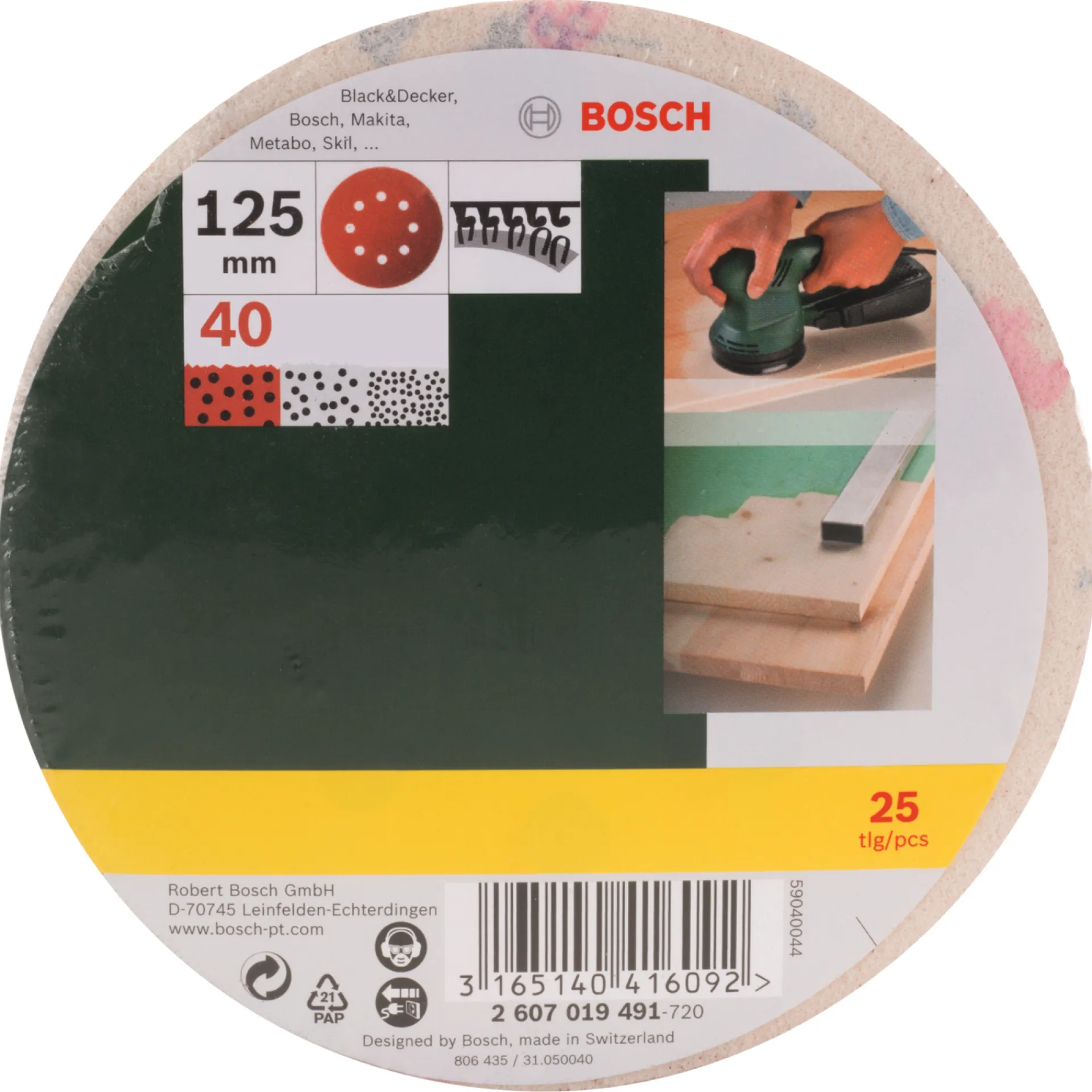 Clearance Bosch PROMOLINE EXC SLIBERONDEL Ø125 MM K40 25 STK