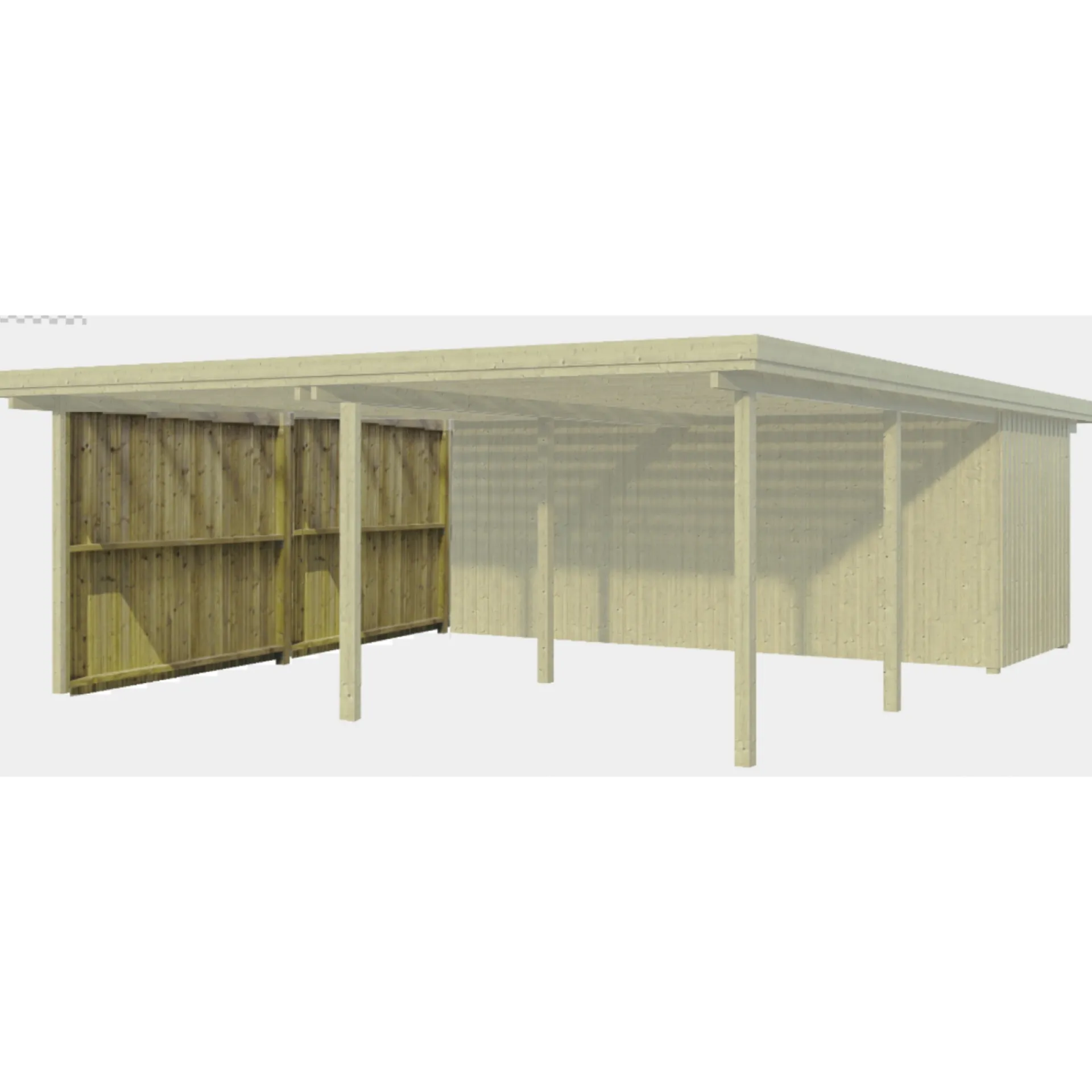 Discount BYG-SELV LYNGE 2.1 INKL. BEKLÆDNING CARPORT 48 M2