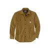 Outlet Carhartt CANVAS FLEECE-LINED SHIRT JACKET SKJORTEJAKKE M BRUN