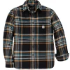 New Carhartt FLANNEL LONG-SLEEVE PLAID SHIRT SKJORTE L SORT