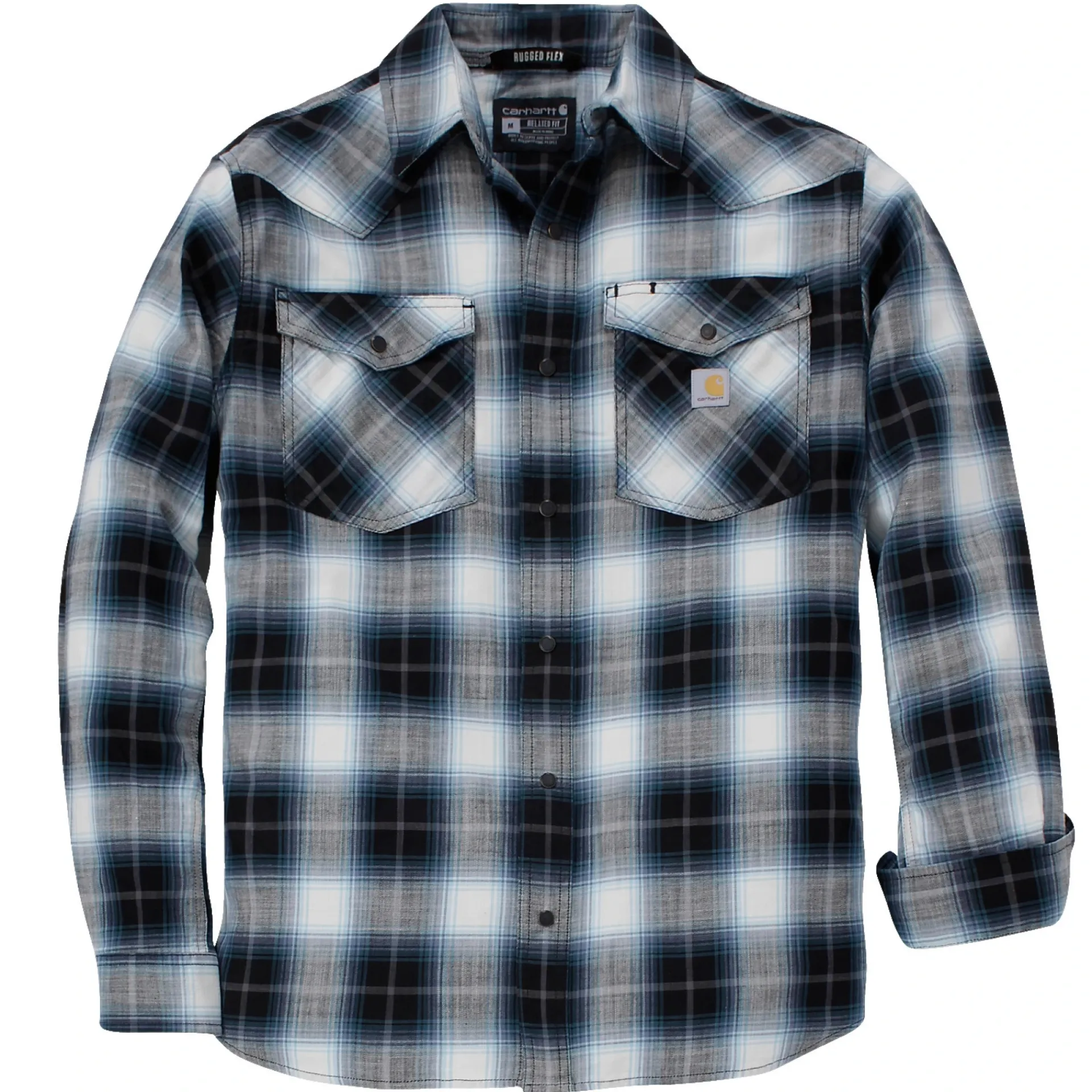 Clearance Carhartt SNAP-FRONT PLAID SHIRT SKJORTE L SORT