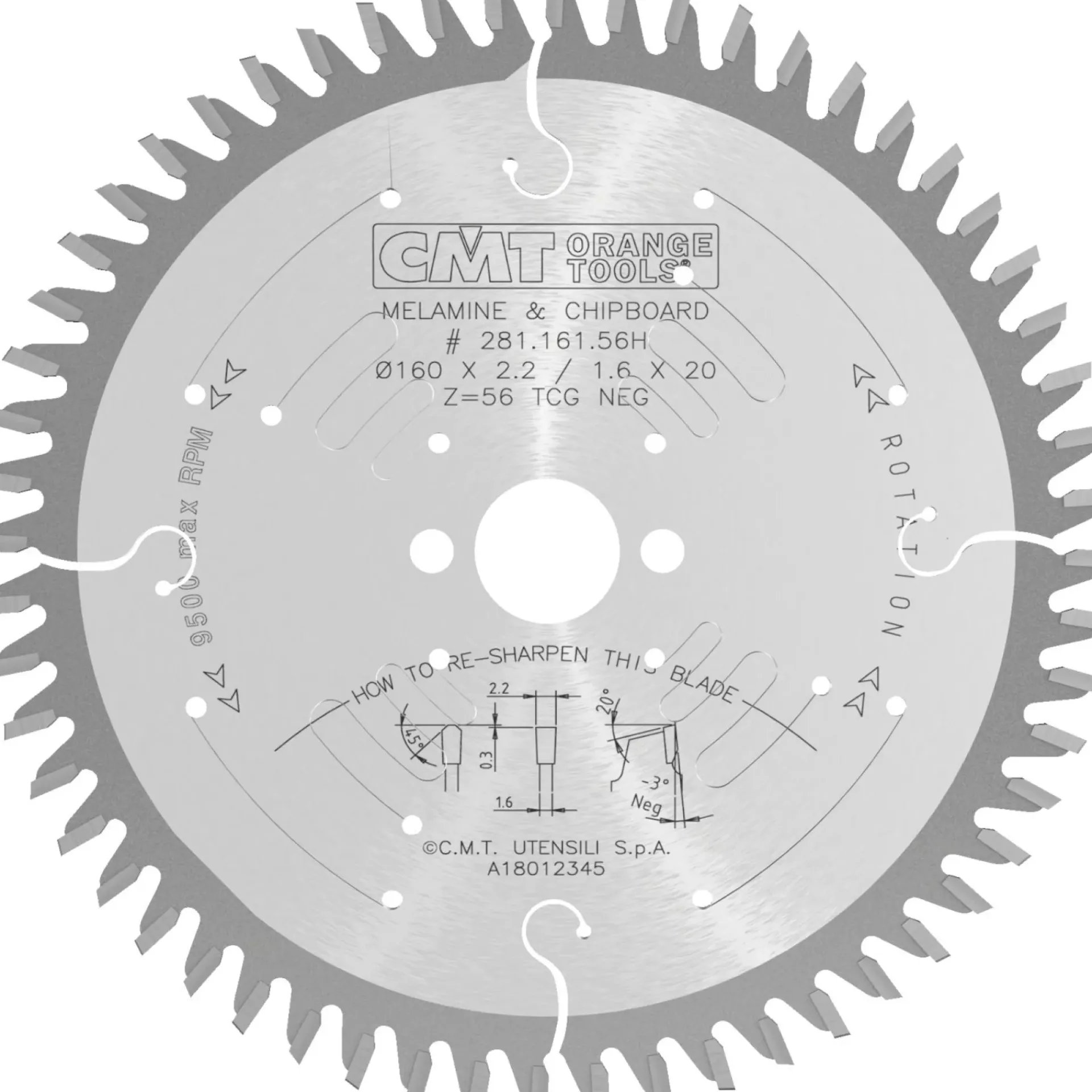 Hot CMT Z56 DYKSAVSKLINGE 160X2,2X20 MM