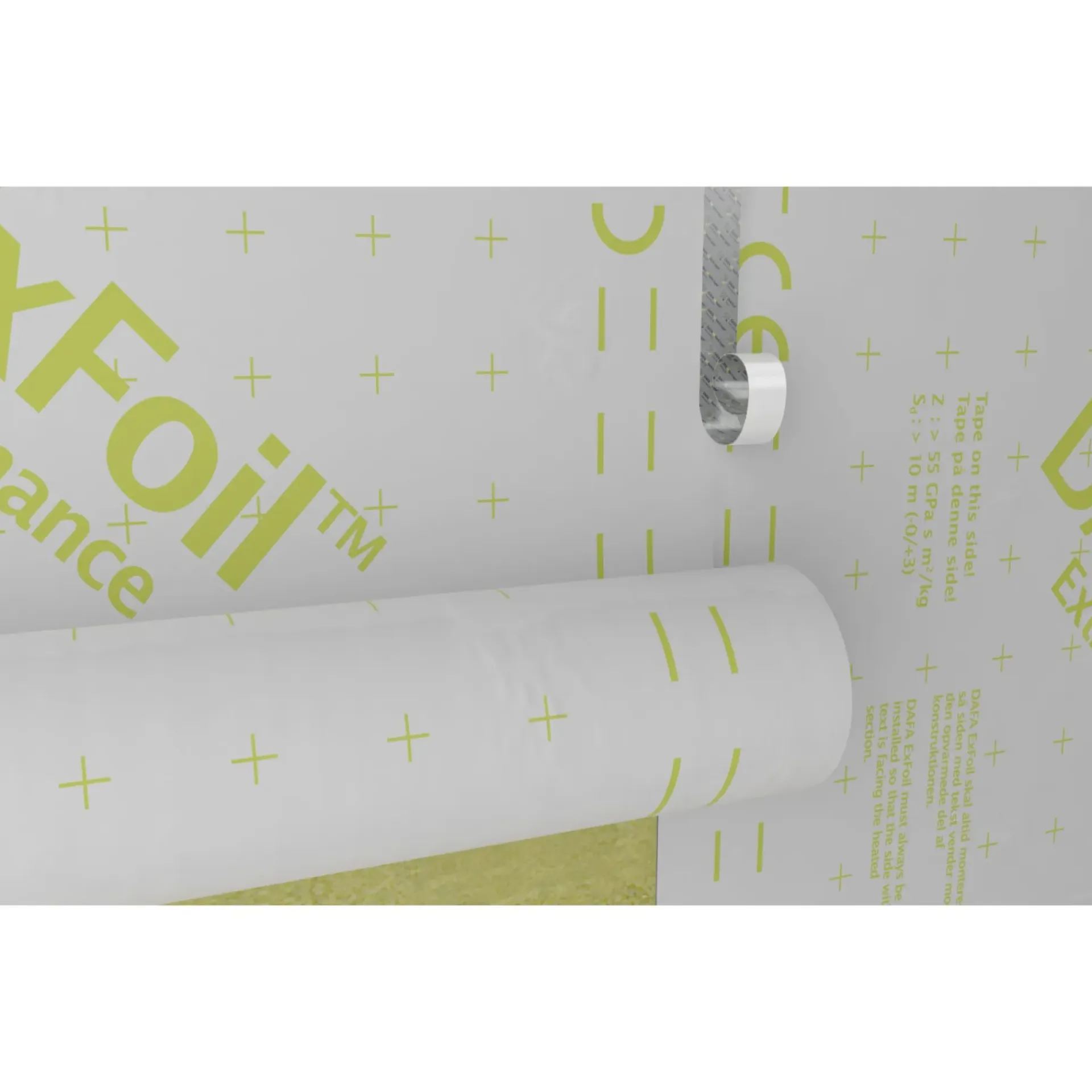 New DAFA AIRSTOP SYSTEM HI-TACK GRÅ PAPIRLINER DAMPSPÆRRETAPE 60 MM X 25 M