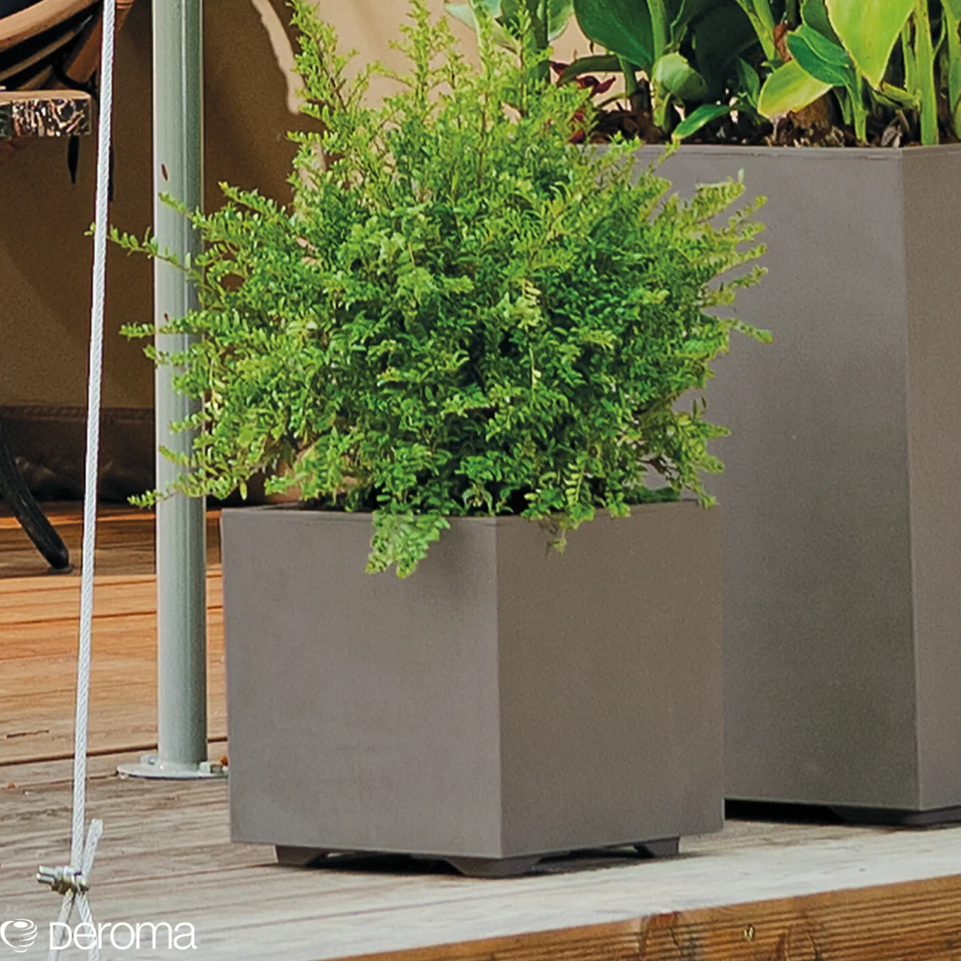 Sale Deroma MILLENIUM 208-623 PLANTEKASSE PLASTIK SANDSTEN 49X49X49 CM