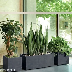 Hot Deroma MILLENIUM 208-610 PLANTEKASSE PLASTIK ANTRACITGRÅ L79 CM