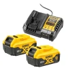Dewalt 18V XR 5.0AH BATTERI OG DCB1104 BATTERISÆT 18V 1,5-6,0 AH