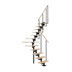 Discount Dolle BOSTON PLADSBESP. TRAPPE SORT BØG SHAPE 6 GELÆNDER 13 TRIN