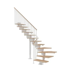 Clearance Dolle DUBAI TRAPPE HVID BØG CLASSIC III 15 TRIN