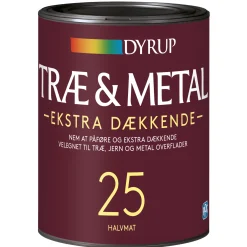 New Dyrup 25 EKSTRA DÆKKENDE TRÆ- OG METALMALING 750 ML HVID, NCS 0502-Y