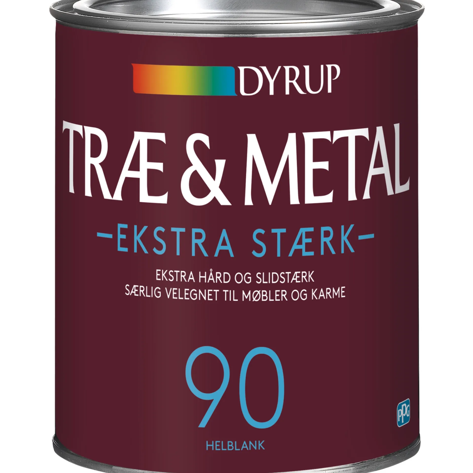 Clearance Dyrup 90 EKSTRA STÆRK TRÆ- OG METALMALING 1 L HVID