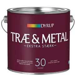 New Dyrup 30 EKSTRA STÆRK TRÆ- OG METALMALING 2,25 L HVID