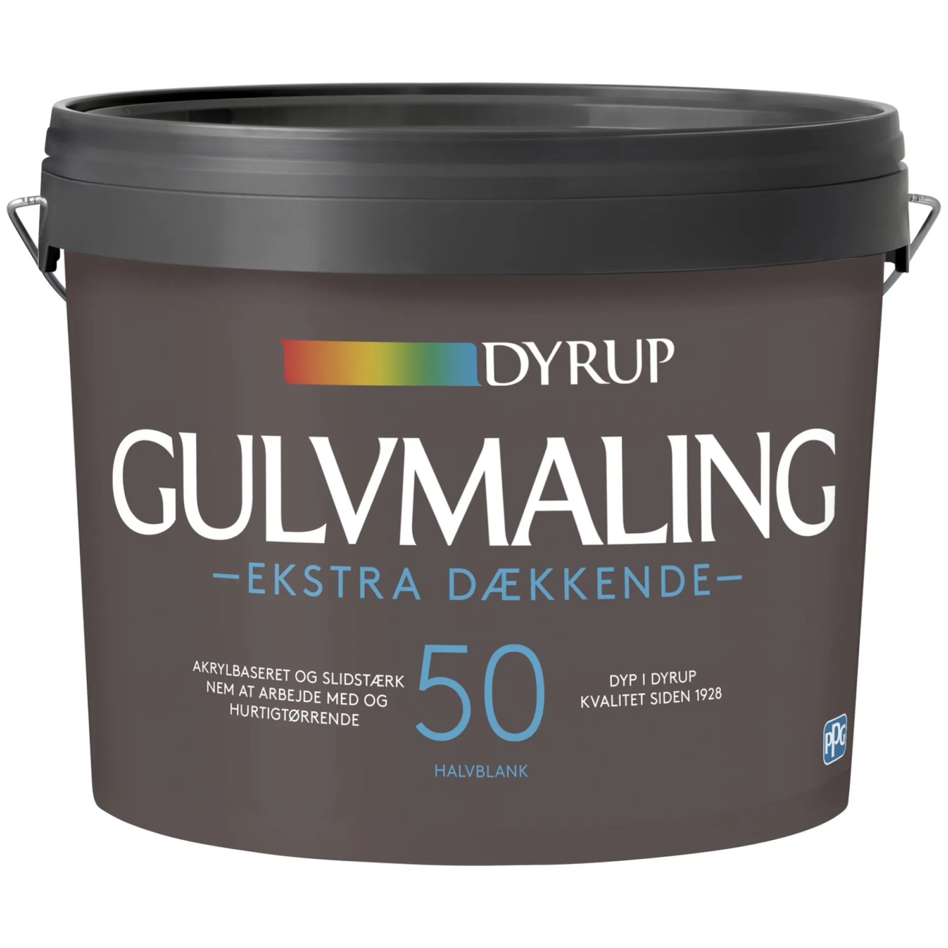 Hot Dyrup EKSTRA DÆKKENDE GULVMALING 4,5 L HVID