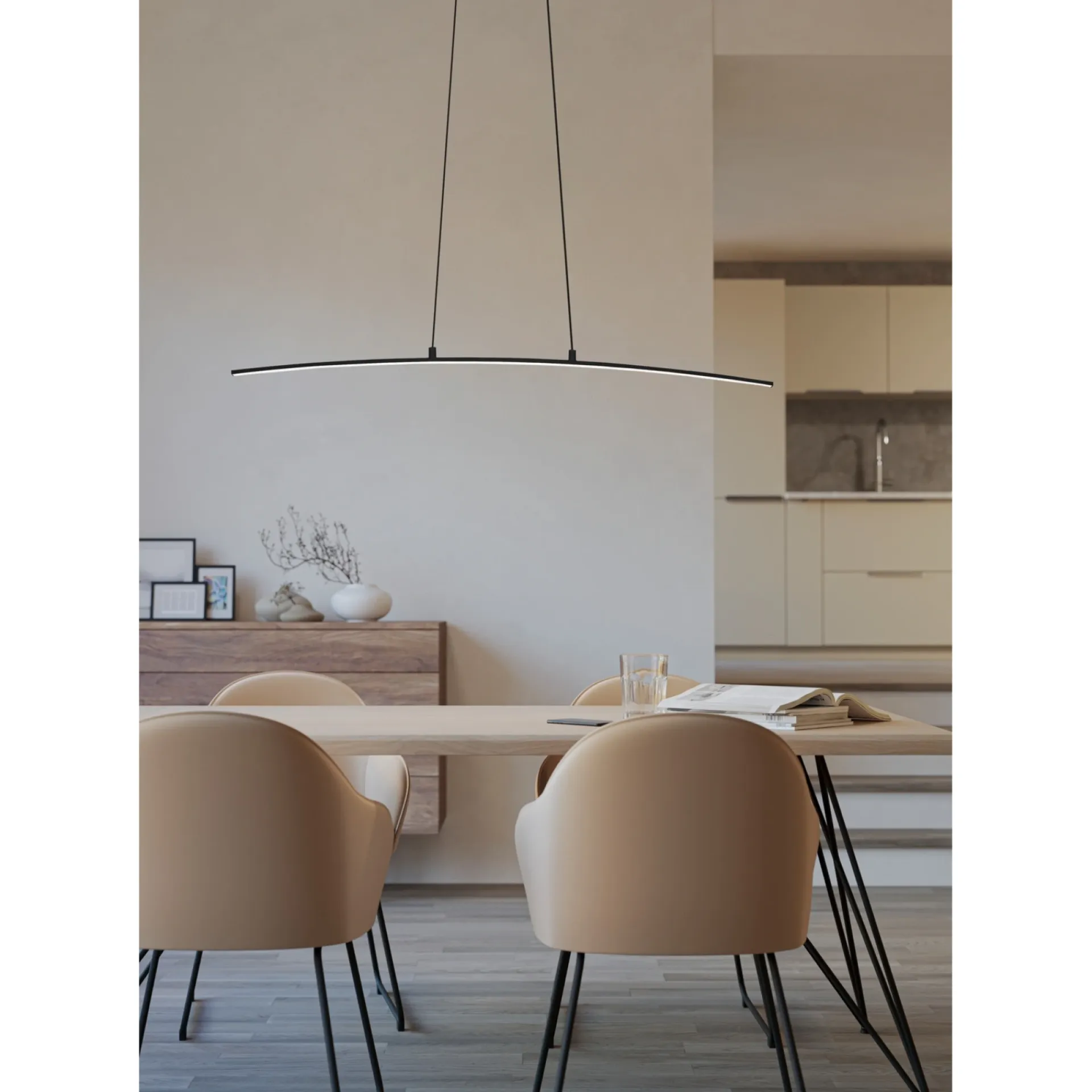 Online Eglo LASANA PENDEL SORT/ALU 96,5 CM