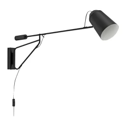 Best Eglo LORETO 1 VÆGLAMPE 28W SORT/HVID