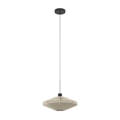 Hot Eglo MIDSUMMER PENDEL SORT/CREME 38 CM