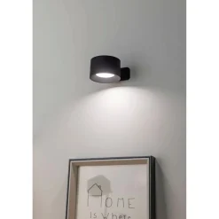 Best Eglo MURAGLIE RUND GENOPLADELIG VÆGLAMPE SORT