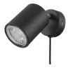 New Eglo PORTELLA SPOTLAMPE SORT/BØRSTET STÅL GU10 3W