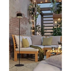 Discount Eglo ROCCANOVA-L SOLCELLE GULVLAMPE SORT