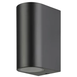 New Eglo RUND MEDELLIN UDENDØRS VÆGLAMPE SORT 2X5W
