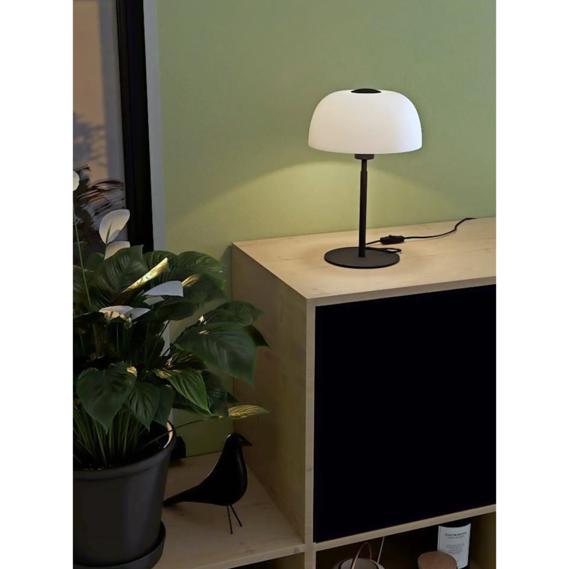 Online Eglo SOLO 2 BORDLAMPE SORT/HVID 41,5 CM