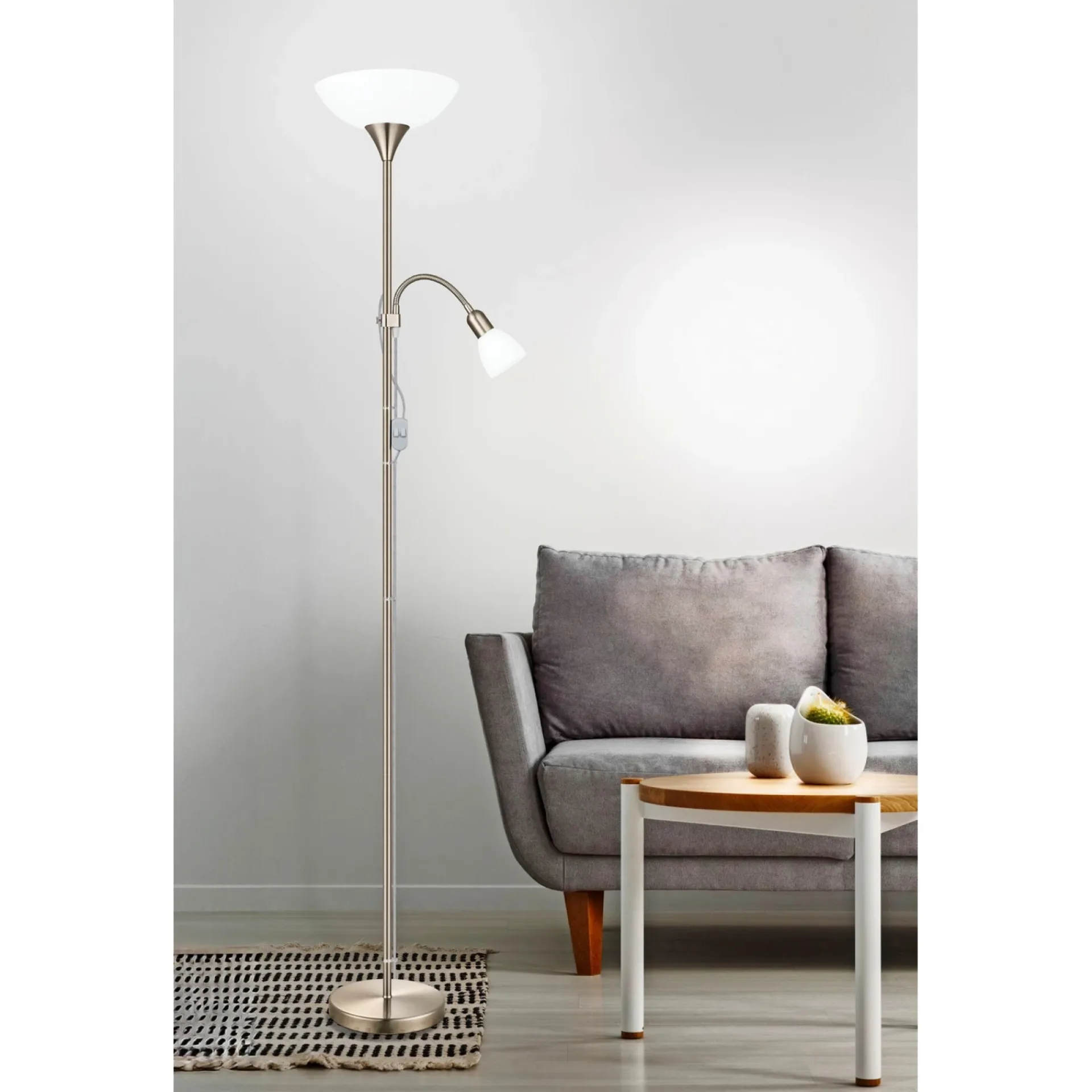 New Eglo UP2 GULVLAMPE HVID 176 CM