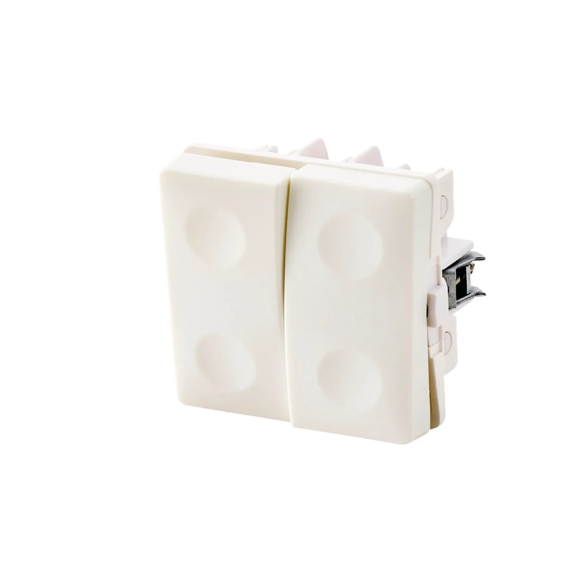 Clearance FESH SWITCH CURVELINE DOBB. KORR. - 1,0 MODUL AFBRYDER HVID