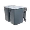 Discount G. funder 2X12 L. AFFALDSSORTERING GRÅ 450 X 305 X 255 MM